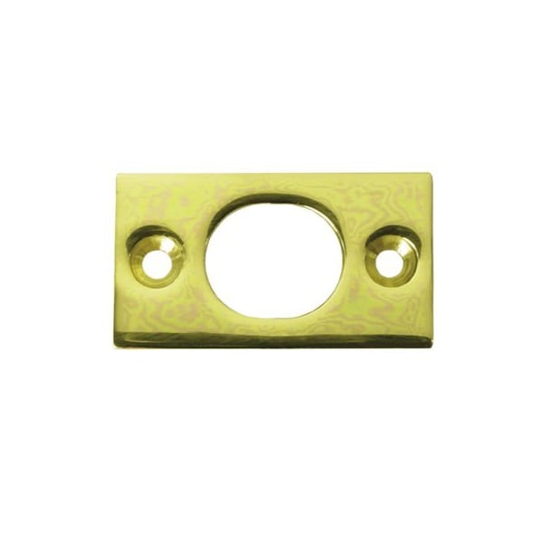 SP6FBU3 Strike Plate For 6 Flush Bolt Polished Brass, 10PK